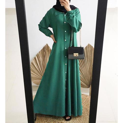 Foto Produk Gamis Nidia Full Kancing Busui Friendly - Tosca dari Tokogo-id