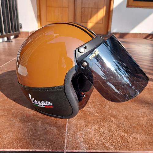 Jual Helm Vespa Retro Italy Coklat Gloss - Kab. Bantul - Helm Vespa ...
