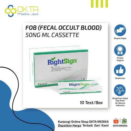Foto Produk Right Sign Test FOB Casette 10 test/box dari OKTA MEDIKA