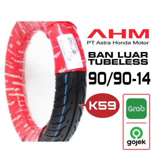 Foto Produk HONDA AHM BAN LUAR TUBELESS K59 BELAKANG 90/90-14 dari BeBe.ID