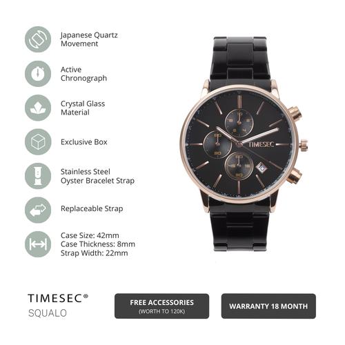 Gambar TIMESEC Squalo Jam Tangan Pria Analog Chronograph - Hitam-Rose dari TIMESEC Jakarta Barat Tokopedia