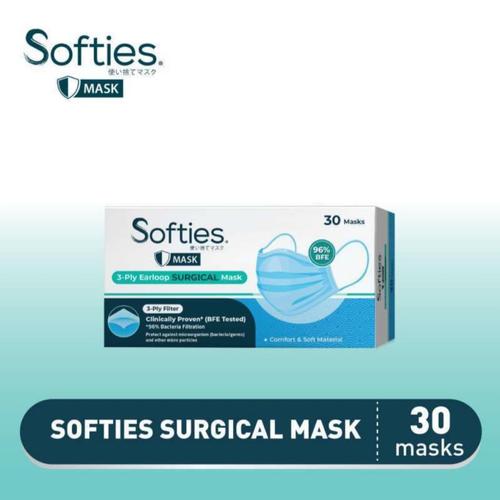 Foto Produk Softies Surgical Mask 30s isi 30 Masker Medis (spt Sensi Nexcare 3M) dari bestdeal official