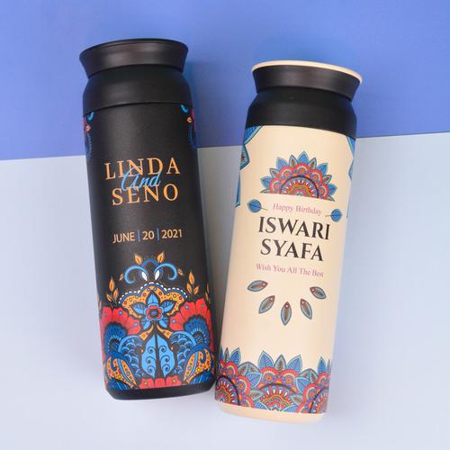 Foto Produk TUMBLER CUSTOM PRINT TERMOS FULL COLOUR - JAPAN TUMBLER UV PRINT - Off White dari TWIN DIGITAL