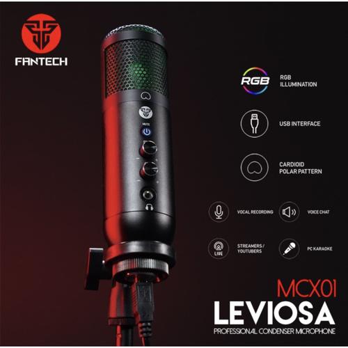 Gambar Fantech MCX01 Leviosa Professional Condenser USB Microphone RGB dari Click & Go Kota Bandung Tokopedia