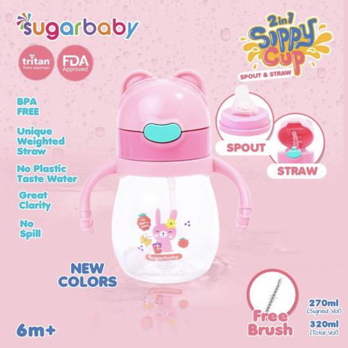 Foto Produk SUGAR BABY Tritan Sippy Cup 2in1 320 ml / Botol Bayi - Berry Juice dari Hello! Baby Official