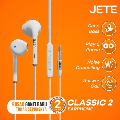 Foto Produk Headset | Handsfree | Earphone JETE CLASSIC 2 - Putih dari JETE Official Surabaya
