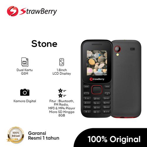 Foto Produk Strawberry - Stone / Candybar / Handphone Murah / Kamera Digital - Hitam dari Strawberry Official