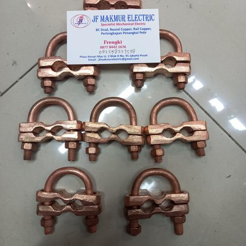 Jual clamp U bolt 3/4 tembaga grounding Jakarta Pusat JF Makmur