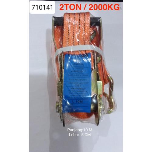 Foto Produk 710141 RATCHET TIE DOWN 10M WEBBING CARGO LASHING BELT TRACKBELT 2 TON dari Toko Target