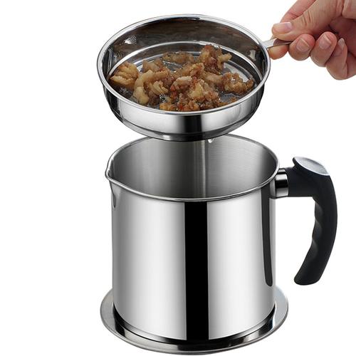 Gambar Oil Pot Stainless Steel Penyaring Minyak Wadah Minyak Sisa 1.3 Lt dari happyshope78 Jakarta Pusat Tokopedia