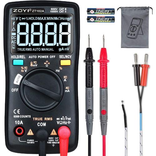 Foto Produk ZOYI ZT102 Digital Multimeter +NCV CATIII Zotek Auto Range Multitester dari RAJACELL BEKASI