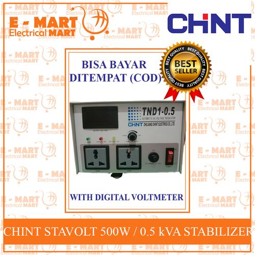 Foto Produk CHiNT Stabilizer 500W / Stavolt TND1-0.5 0.5kVA dari ElectricalMART ID