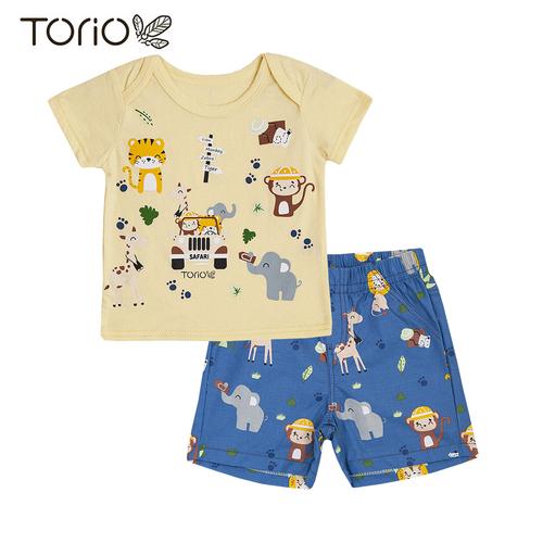 Foto Produk TORIO Safari Short Pant Set - Baju Setelan Anak Laki-Laki - Baju Bayi - 3-6 bulan dari Torio