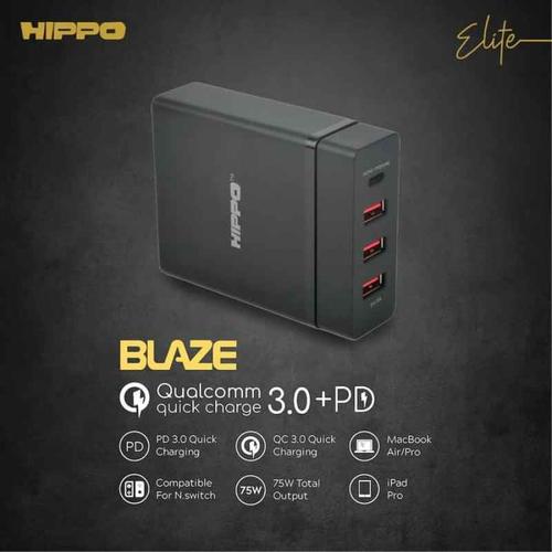 Foto Produk Hippo Elite Blaze Adapter Charger 75 W (Value Pack Inc. 3 pcs Cable) - Hitam dari Hippo Elite