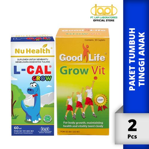 Gambar Paket Tumbuh Tinggi Anak - Nu Health L-CAL Grow & Good Life Growvit dari Lapi Official Shop Jakarta Utara Tokopedia