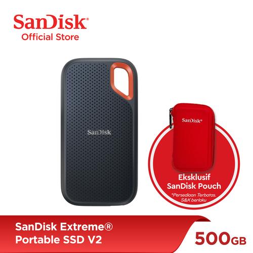 Foto Produk SanDisk Extreme Portable SSD V2 500GB 1050MB/s USB 3.2 dari SanDisk Official
