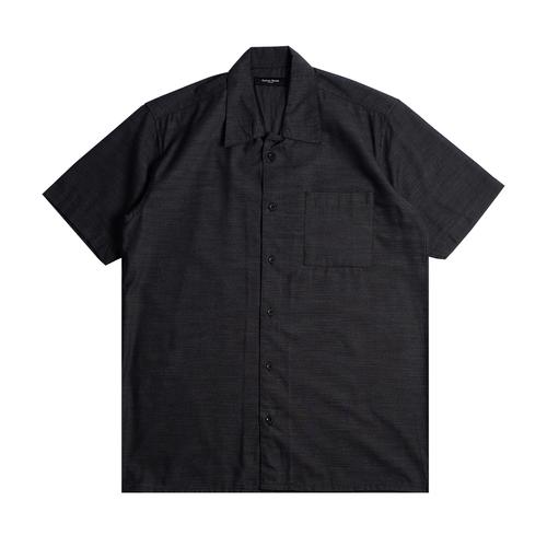 Foto Produk Cotton Goods Kemeja Pendek Bowling Okan Black Grey - S dari COTTON GOODS STORE
