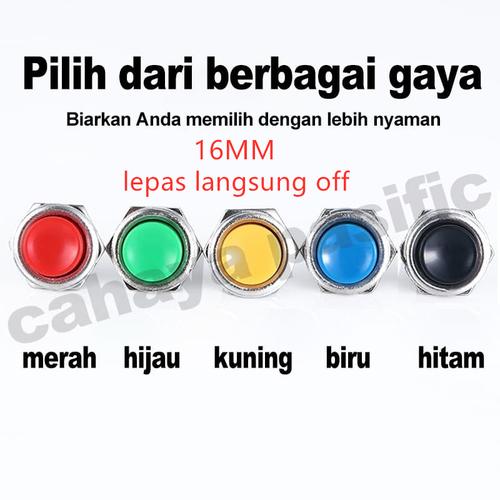 Foto Produk TOMBOL PUSH BUTTON DS-212 (PUSH ON) BESAR - Warna dari cahaya Pasific