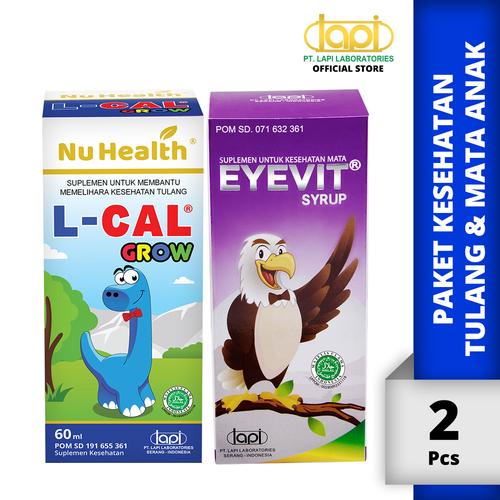 Gambar Paket Tulang & Mata Anak - Nu Health L-CAL Grow & EYEVIT Syrup dari Lapi Official Shop Jakarta Utara Tokopedia