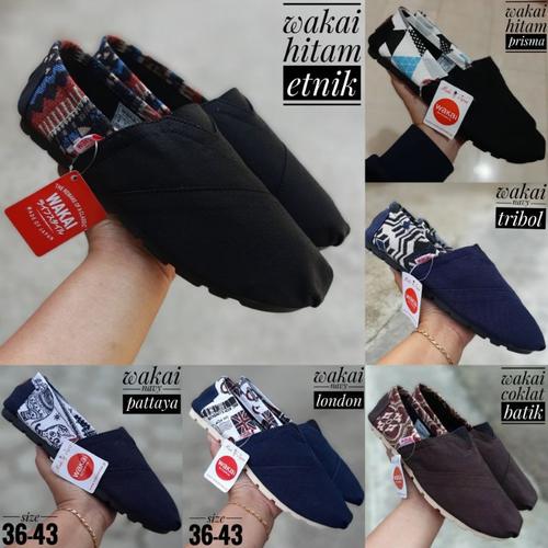 Foto Produk SEPATU WAKAI SLIP ON PRIA DAN WANITA dari Dikikaospolos