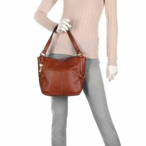 Jual Tas fossil sam shopper bag brown 