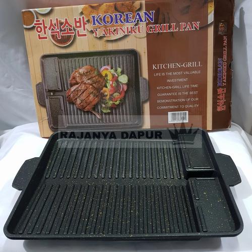 Jual BBQ grill Bulgogi Yakiniku double pan korean yakiniku grill pan