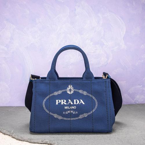 Jual Prada canapa denim tote bag - Kota 