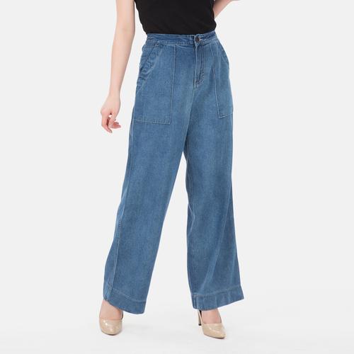 Foto Produk MKY CLOTHING CELANA JEANS KULOT - S, Biru dari MKY CLOTHING