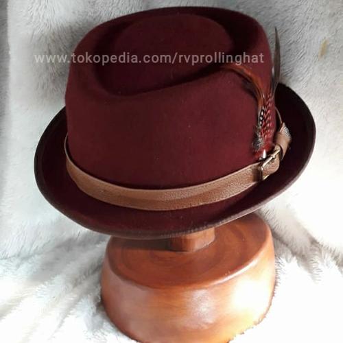 Jual topi pria topi fedora topi laken 