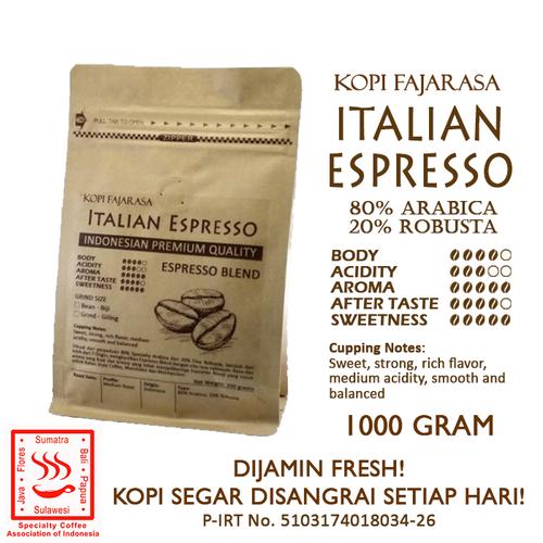 Foto Produk Kopi Fajarasa Italian Espresso Biji Kopi Espresso Blend 1 kg - Bean dari Kopi Jayakarta