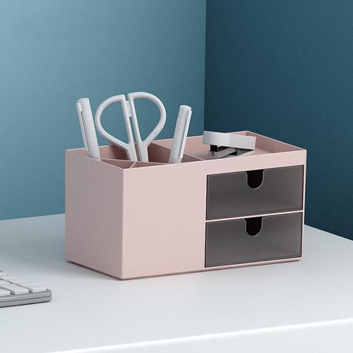 Foto Produk Minimalist 2 Drawer Desktop Storage - Tempat Alat Tulis dari Pinkabulous