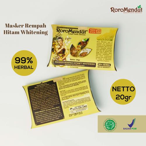 Foto Produk Masker Rempah Hitam Mencerahkan / Kulit Kencang | Roro Mendut BPOM dari Kissforri Official