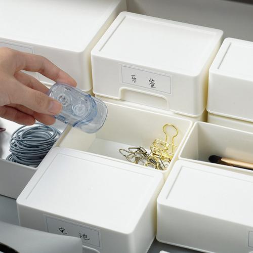 Foto Produk Minimalist Mini Storage Box With Cover Large - Plastik Box Mini dari Pinkabulous