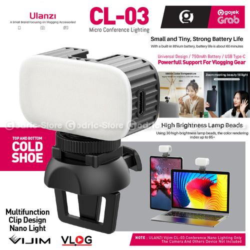 Gambar ULANZI CL03 Clip Portable LED 5600K Video Conference Meeting Webinar dari G-Rex Jakarta Barat Tokopedia