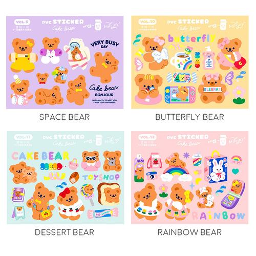 Foto Produk Cake Bear Flake Stickers Set - Sticker Unik - Sticker Lucu - Butterfly Dear dari Pinkabulous