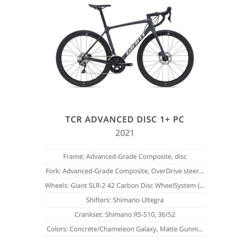 Jual ROADBIKE GIANT TCR ADVANCED DISC 