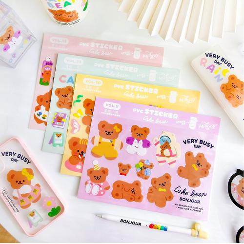 Foto Produk Cake Bear Flake Stickers Set - Sticker Unik - Sticker Lucu dari Pinkabulous