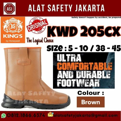 Jual Safety Shoes KING'S KWD 205CX Brown / Sepatu Safety KING'S