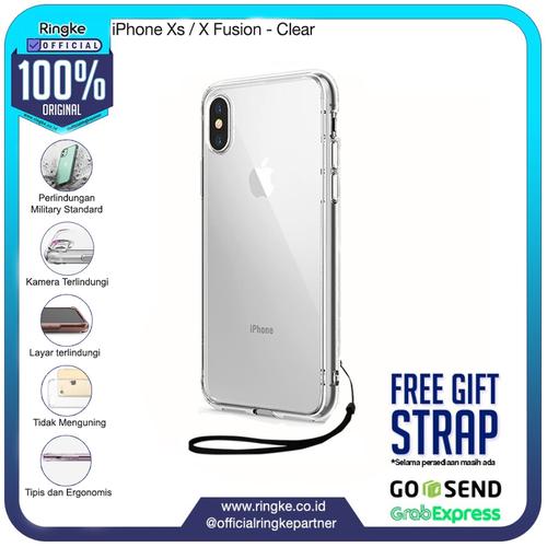 Gambar Case iPhone X Xs FUSION Casing Original REARTH RINGKE - Clear dari Official Ringke Partner Jakarta Utara Tokopedia
