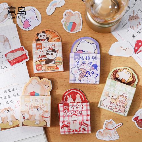 Foto Produk Cute Animal Club Flake Stickers Set - Sticker Unik - Sticker Lucu dari Pinkabulous