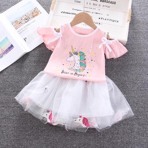 Jual Set dress anak unicorn pink - 12 