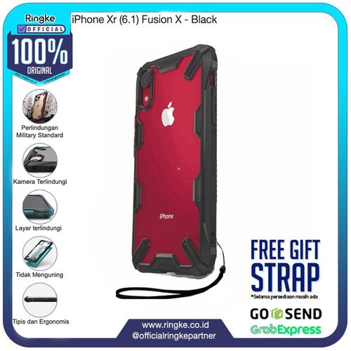 Foto Produk Rearth Ringke iPhone Xr (6.1) Fusion X - Black dari Official Ringke Partner
