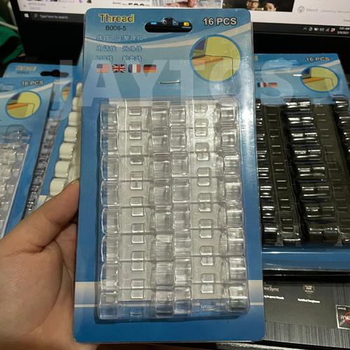 Foto Produk SALE 16Pcs Cable Clip Besar Organizer Klip Penjepit Merapikan Kabel - Transparant dari JAYTOS