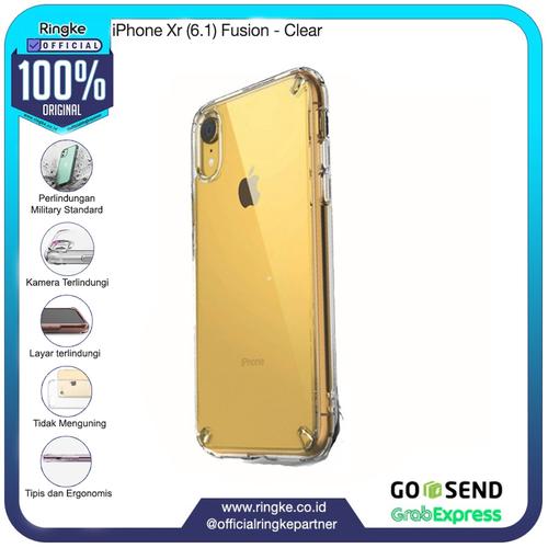 Gambar Rearth Ringke iPhone Xr (6.1) Fusion - Clear dari Official Ringke Partner Jakarta Utara Tokopedia