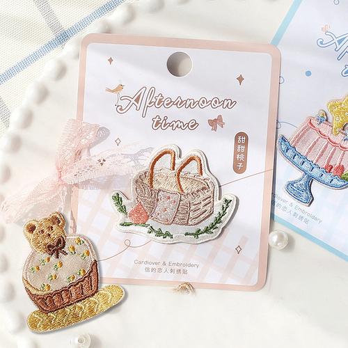Foto Produk Afternoon Time Embroidery Patch Sticker - Emblem Lucu dari Pinkabulous