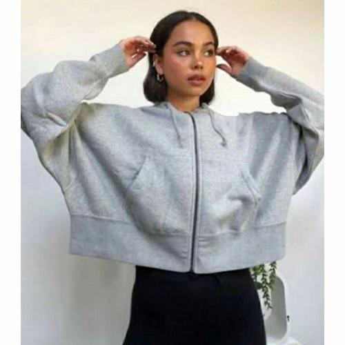 Jual sweater hoodie crop oversize 