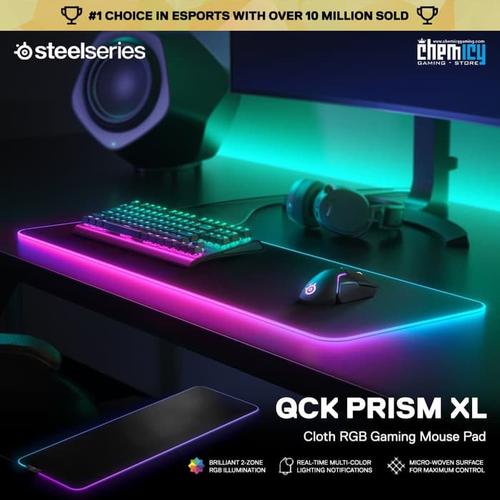 Foto Produk Steelseries QcK Prism Cloth XL RGB Gaming Mousepad dari Chemicy Gaming