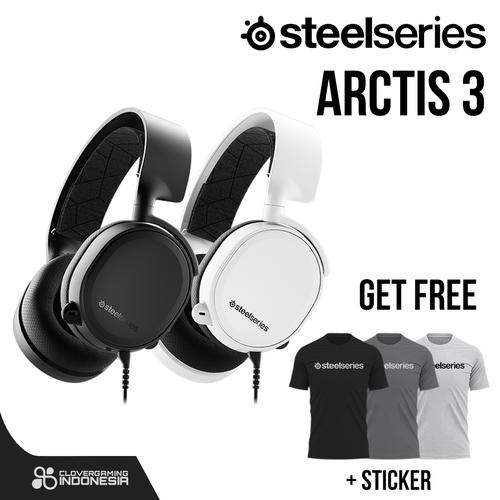 Gambar Steelseries Arctis 3 Black with 7.1 Surround - Hitam dari Clover Gaming Indonesia Kota Bandung Tokopedia