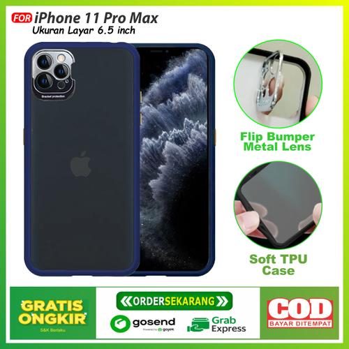 Promo Case iPhone 11 Pro Max Candy Aero Matte With Metal Lens