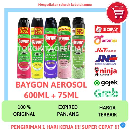 Foto Produk BAYGON AEROSOL 600 ML OBAT NYAMUK SERANGGA BAYGON BUKAN HIT AEROSOL - RANDOM dari TOKOKITAOFFICIAL